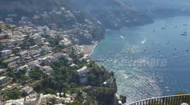 Wildfire above Positano