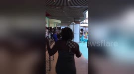 Newsflare Edit - Carnival Breeze girl fight