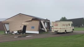 Building damage by storm