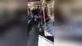Newsflare Edit - NYC Subway Train Fight (Pt. 1)