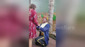 Man surprises girlfriend with Beauty and the Beast-themed proposal