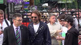 Bradley Cooper, Jude Law, Nico Rosberg and Sachin Tendulkar leaving Wimbledon