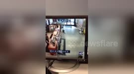 Newsflare Edit - Epic Fail Man test rides bike Front Flips out the door!