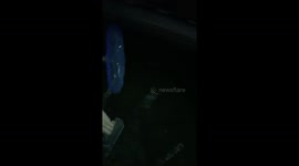Taking chair from pool