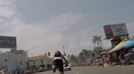 Epic Fail - BMX Crash over the Bars Pride Parade !