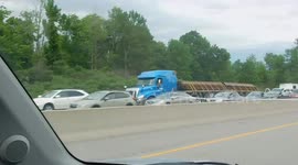 Autoroute 401 Westbound Gananoque Accident Tail Back