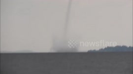 Water spout forms on Chesapeake Bay, Washington