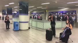Duet play Game of Thrones theme at Kings Cross, London