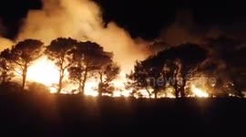Wild fire rages in Montenegro