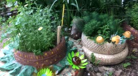 DIY junk garden