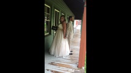 Wedding surprise for husband, pregnancy announcement