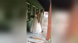 Newsflare Edit - Wedding surprise for husband, pregnancy announcement