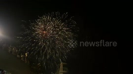 Amazing fireworks in spain