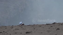 Very Close Volcano Explosion