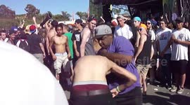 Guy gets his ass handled- Attila Mosh pit Fight