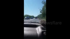 Brutal crash, Skoda vs Truck in Hungary
