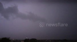 Lightening storm hits Verkhnyaya Pyshma, Russia
