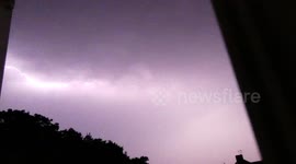 Lightning slow motion forks july 19 2017 4K Video