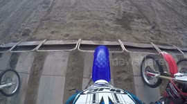 Crazy motocross crash