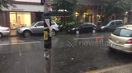 Torrential rain storm hits Berlin