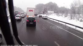 Camion ribaltato sulla  A36 Belfort - Francia