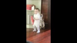 My daughter breaking some moves