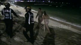 British tourists arrested naked on Thai beach after 'having sex' in the sea