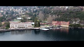 Beautiful Lake Como and Villa d'Este gorgeous hotel's aerial views
