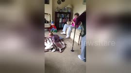 Newsflare Edit - Baby impersonates a frog!