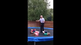 Grandpa knows how to make his grandchildren laugh