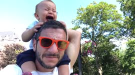 Baby learns a 'life lesson' after face smash