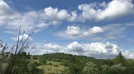 Timelapse of beautiful sky and clouds in Dordogne
