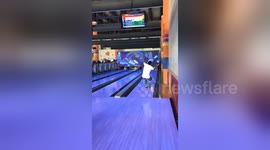 Man slips and falls at bowling alley