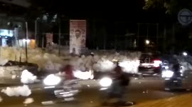 Bangalore street covered in toxic foam