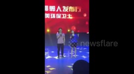 Award ceremony host faints on stage