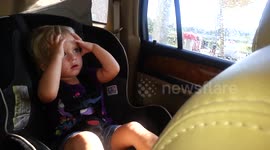 Toddlers First Time Through a Car Wash