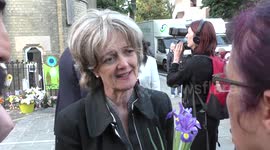 Cllr Elizabeth Campbell attend a memorial for Grenfell Tower victims