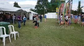 Festival crowds having fun