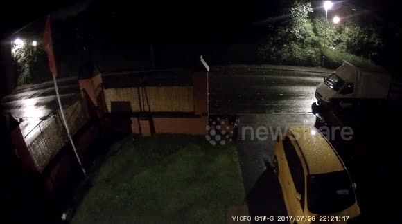 Home CCTV captures youngster with giant knife hiding behind garden wall