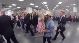 Pamela Anderson arrives at London Film and Comic Con