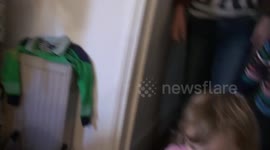 Kids meet new kittens for the first time