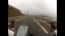 Near Collision Between Car and Cyclist Near Golden Gate Bridge