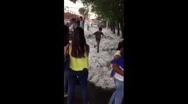 Increible e historica granizada en guadalajara jalisco