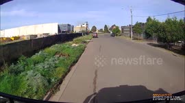 CAR FAILED TO GIVEWAY TO TRUCK MAKING A RIGHT TURN! CRAIGIEBURN MELBOURNE Australia