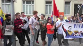 Pro Venezuela against fascism and imperialism counter protest by opposition in London