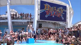 Summer Fun Pool Belly Flop Competition