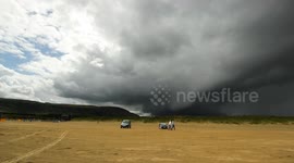 Time Lapse Of Storm Clouds Approaching UK Beach!
