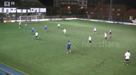 Referee felled by goalkeeper is sent off