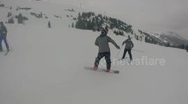 Brit skier trys snowboarding in Canada for the first time