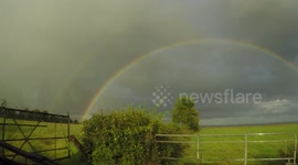 Double rainbow caught on camera in Northern Ireland